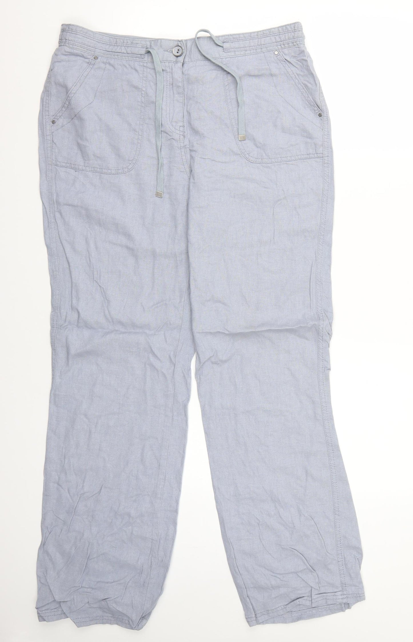 George Womens Blue   Trousers  Size 12 L30 in