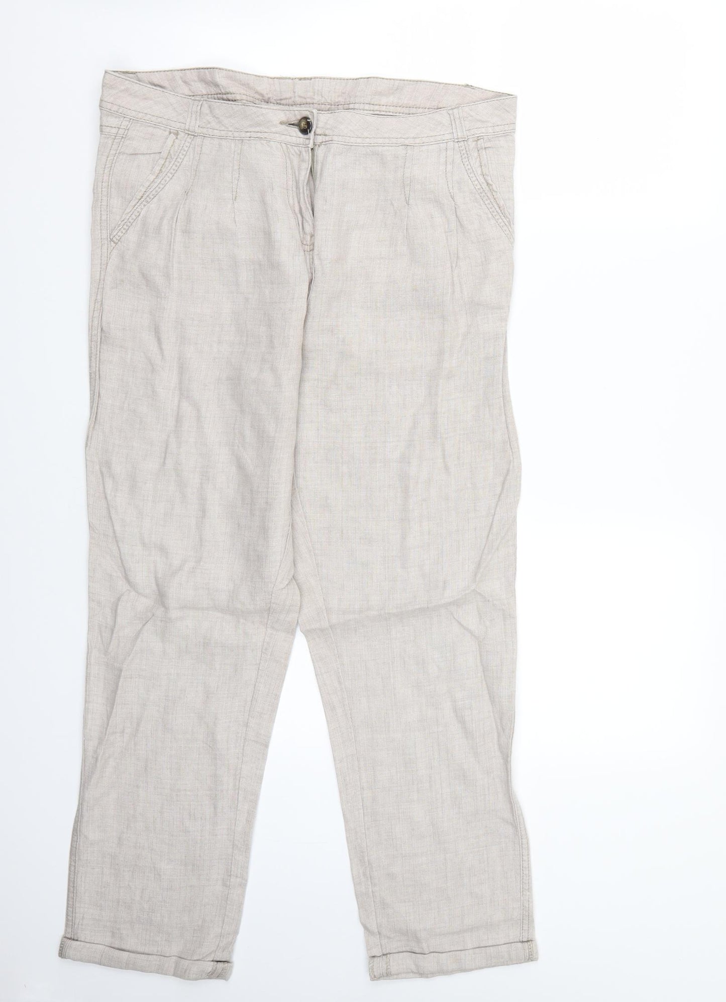 George Womens Beige   Trousers  Size 12 L29 in