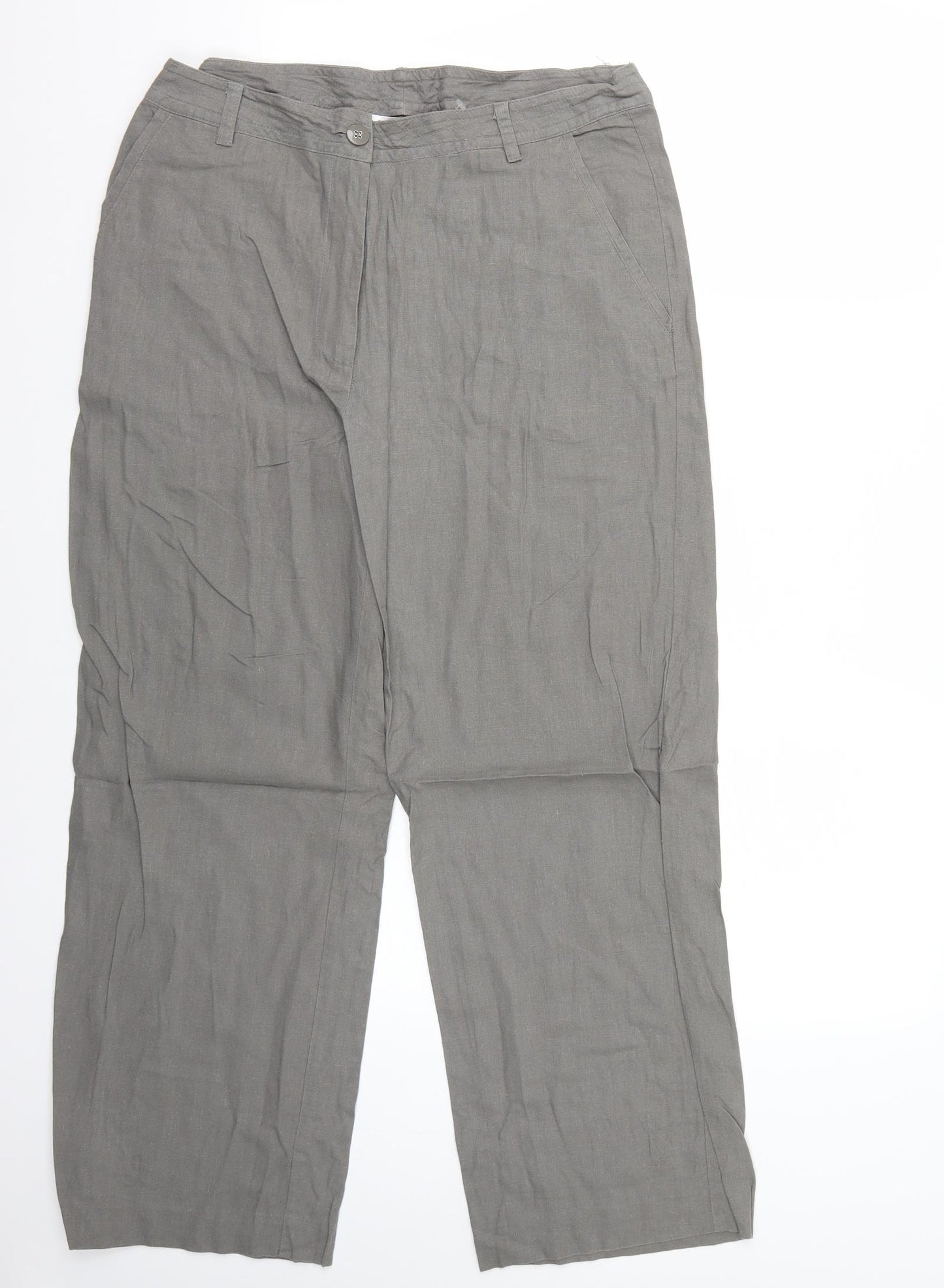 Viza Viz Womens Grey   Trousers  Size 14 L28 in