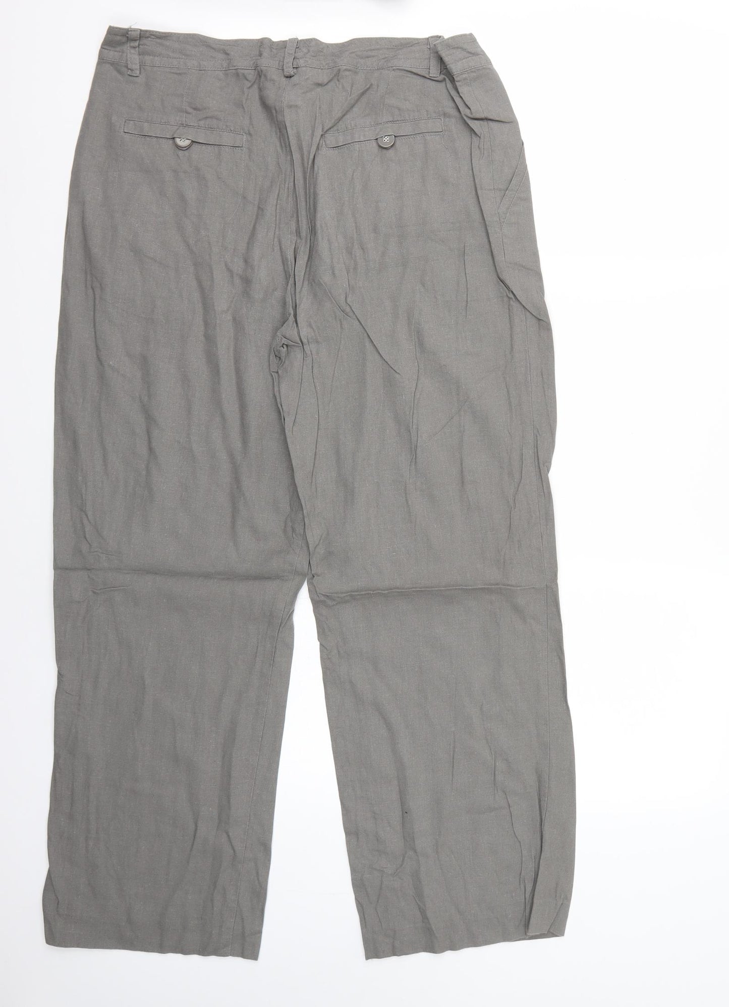 Viza Viz Womens Grey   Trousers  Size 14 L28 in
