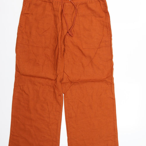 Marks and Spencer Womens Orange   Trousers  Size 14 L28 in