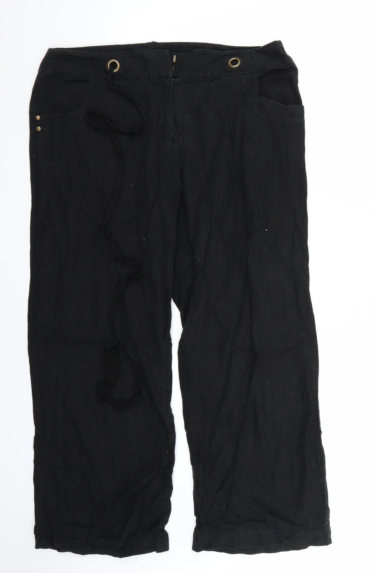 Wallis Womens Black   Trousers  Size 14 L26 in
