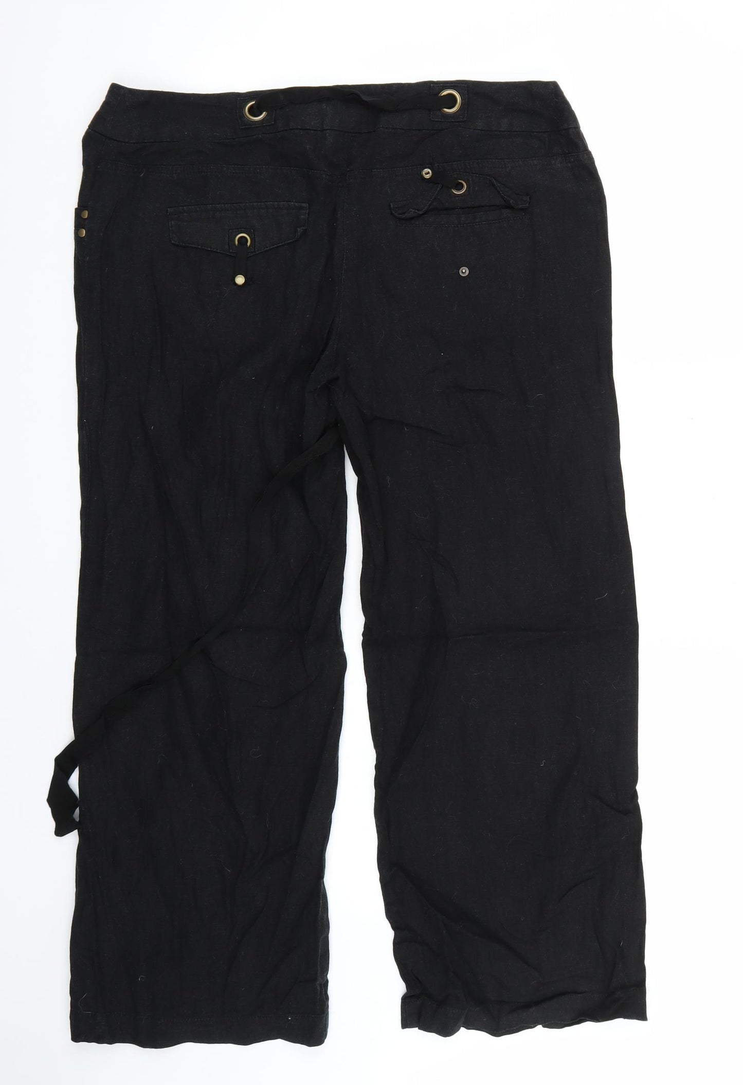 Wallis Womens Black   Trousers  Size 14 L26 in