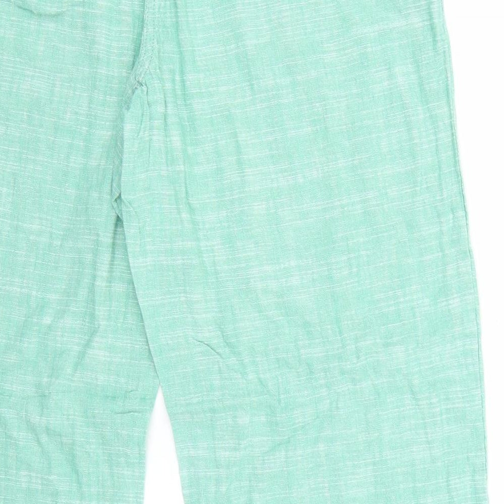 NEXT Womens Green   Cropped Trousers Size 16 L27 in