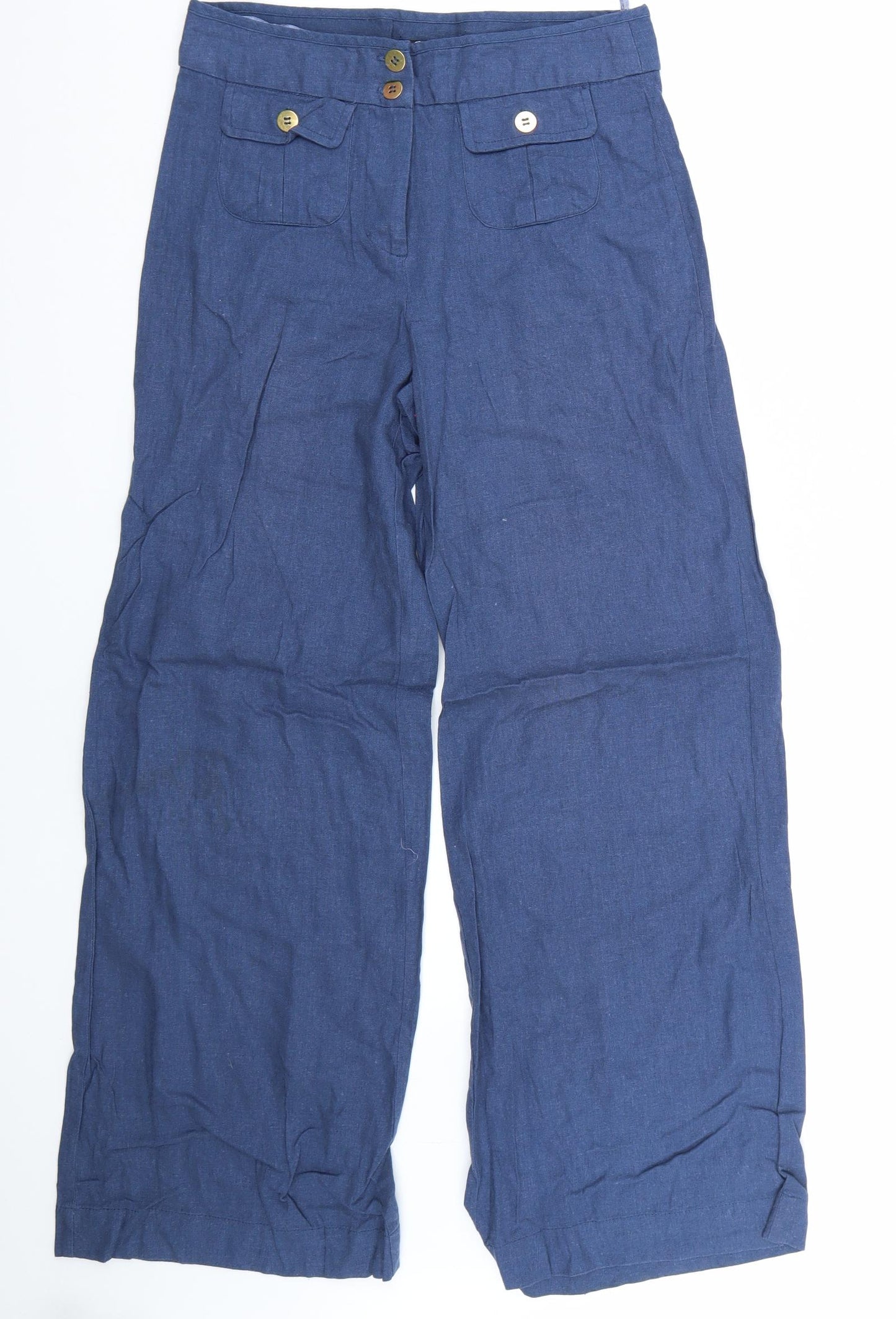 Peacocks Womens Blue   Trousers  Size 8 L28 in