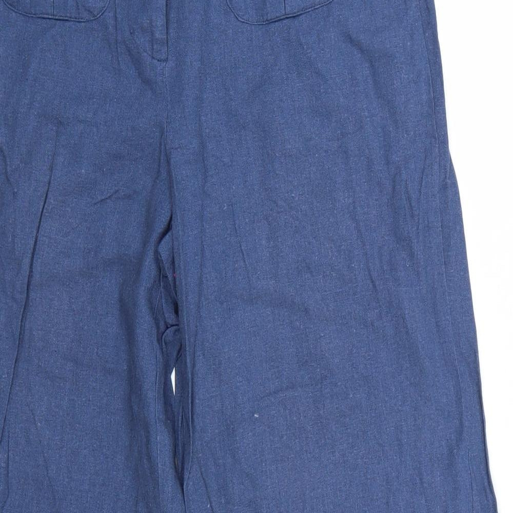 Peacocks Womens Blue   Trousers  Size 8 L28 in