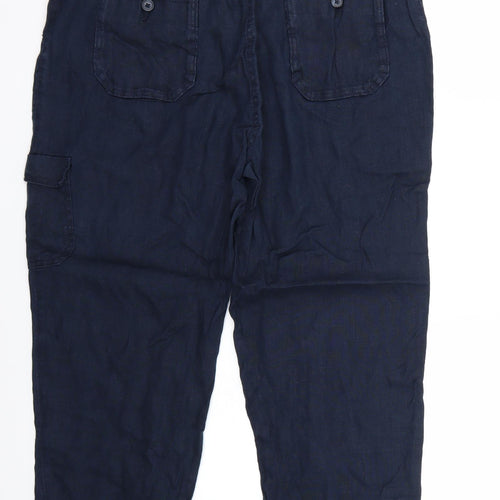 Marks and Spencer Womens Blue   Trousers  Size 14 L24 in