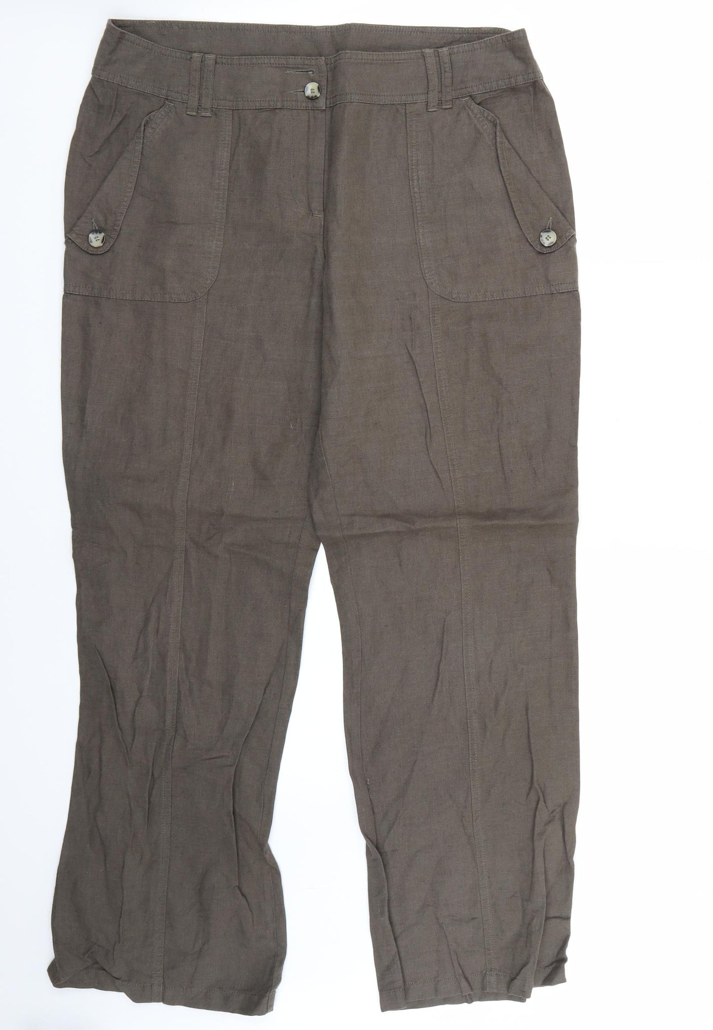 Marks and Spencer Womens Green   Trousers  Size 14 L30 in
