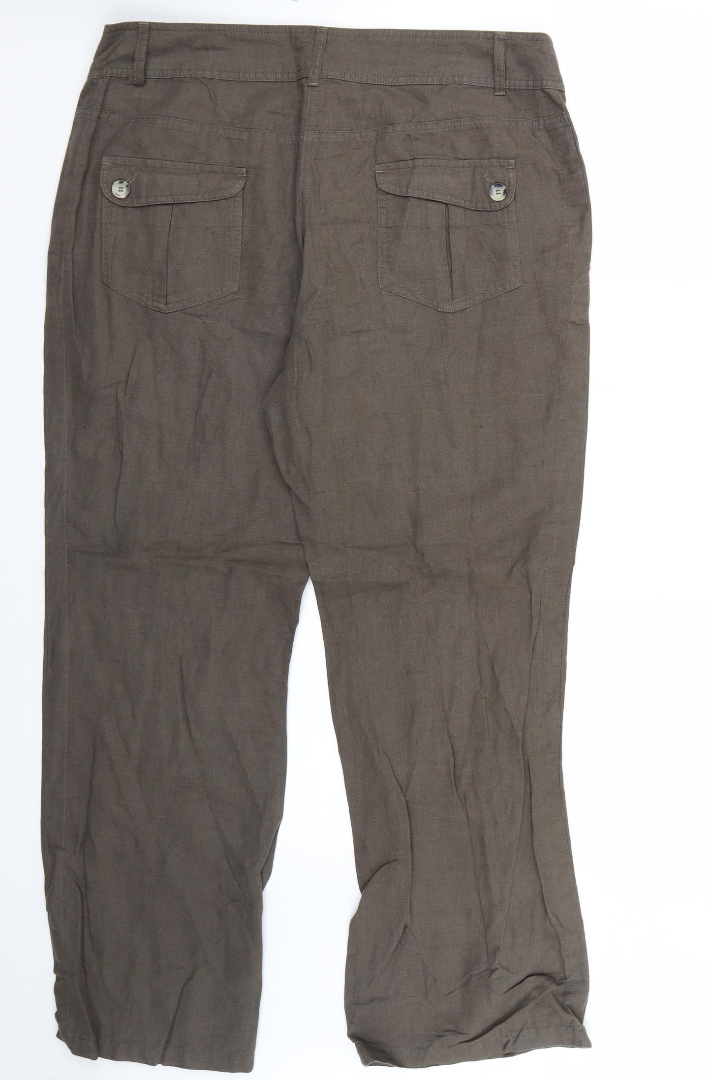 Marks and Spencer Womens Green   Trousers  Size 14 L30 in