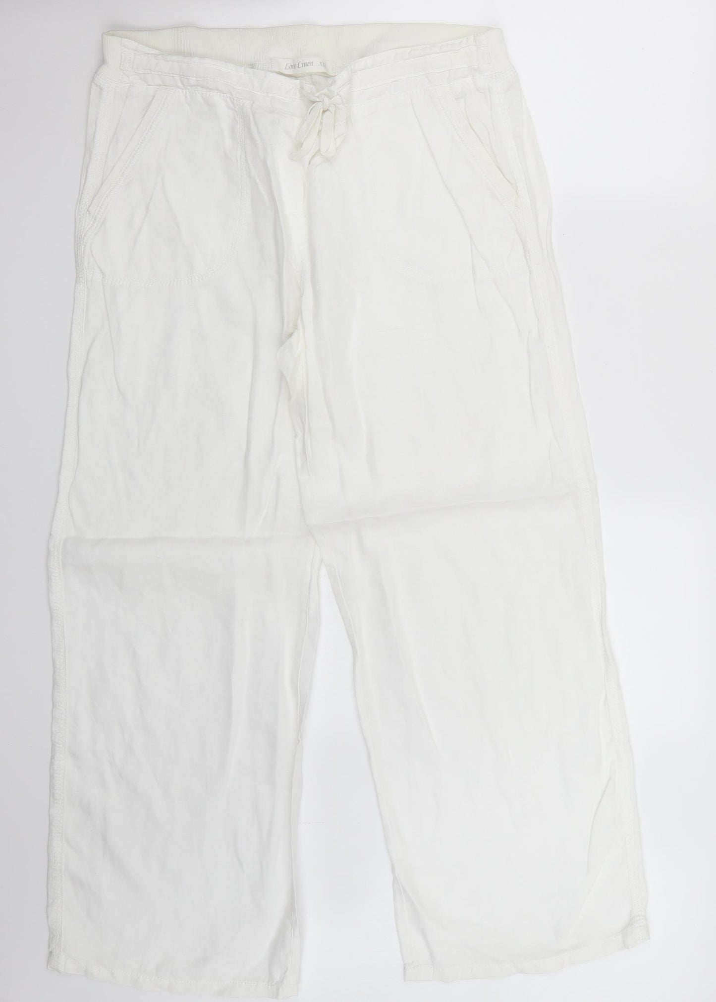 NEXT Womens White   Trousers  Size 14 L28 in