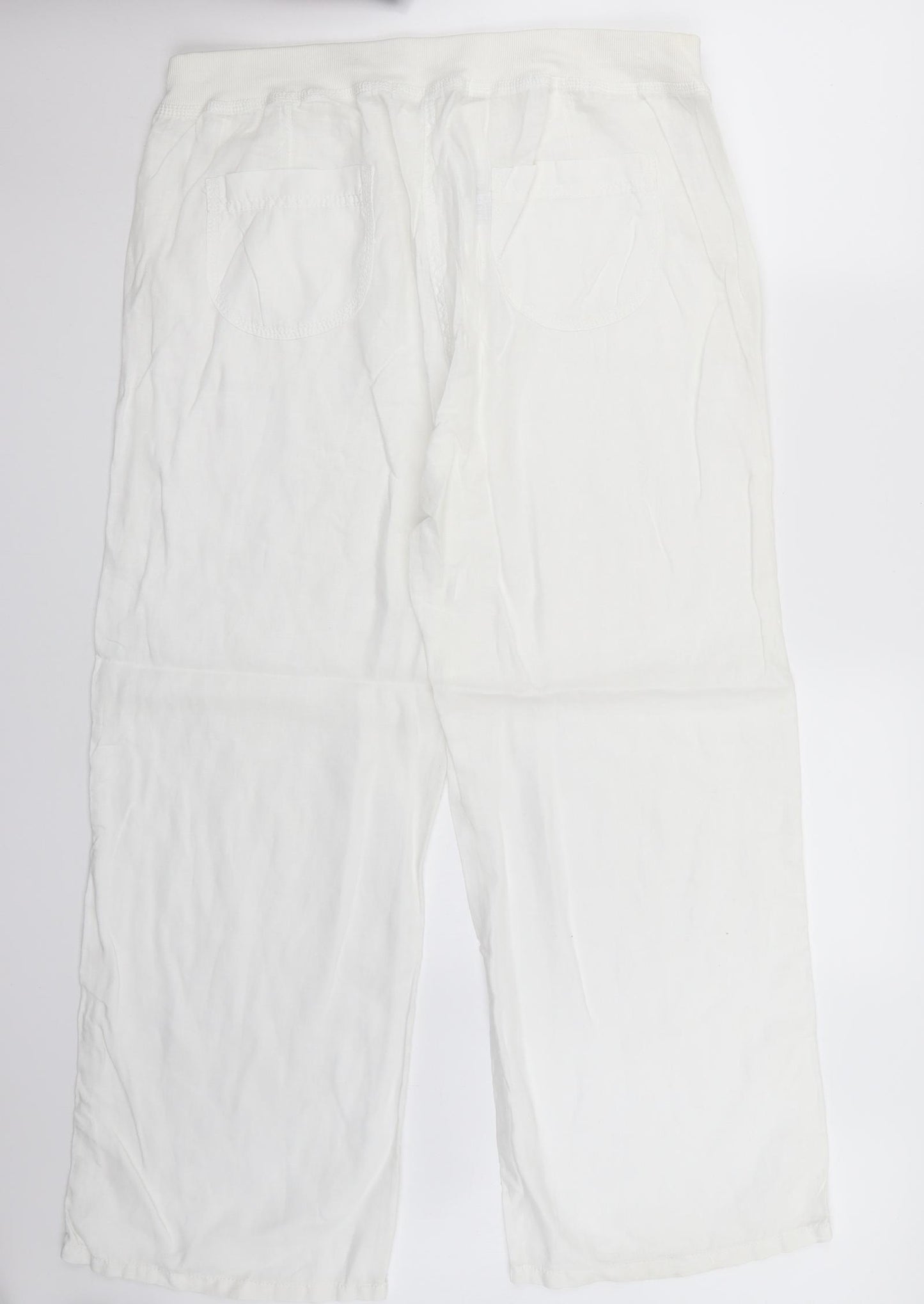 NEXT Womens White   Trousers  Size 14 L28 in