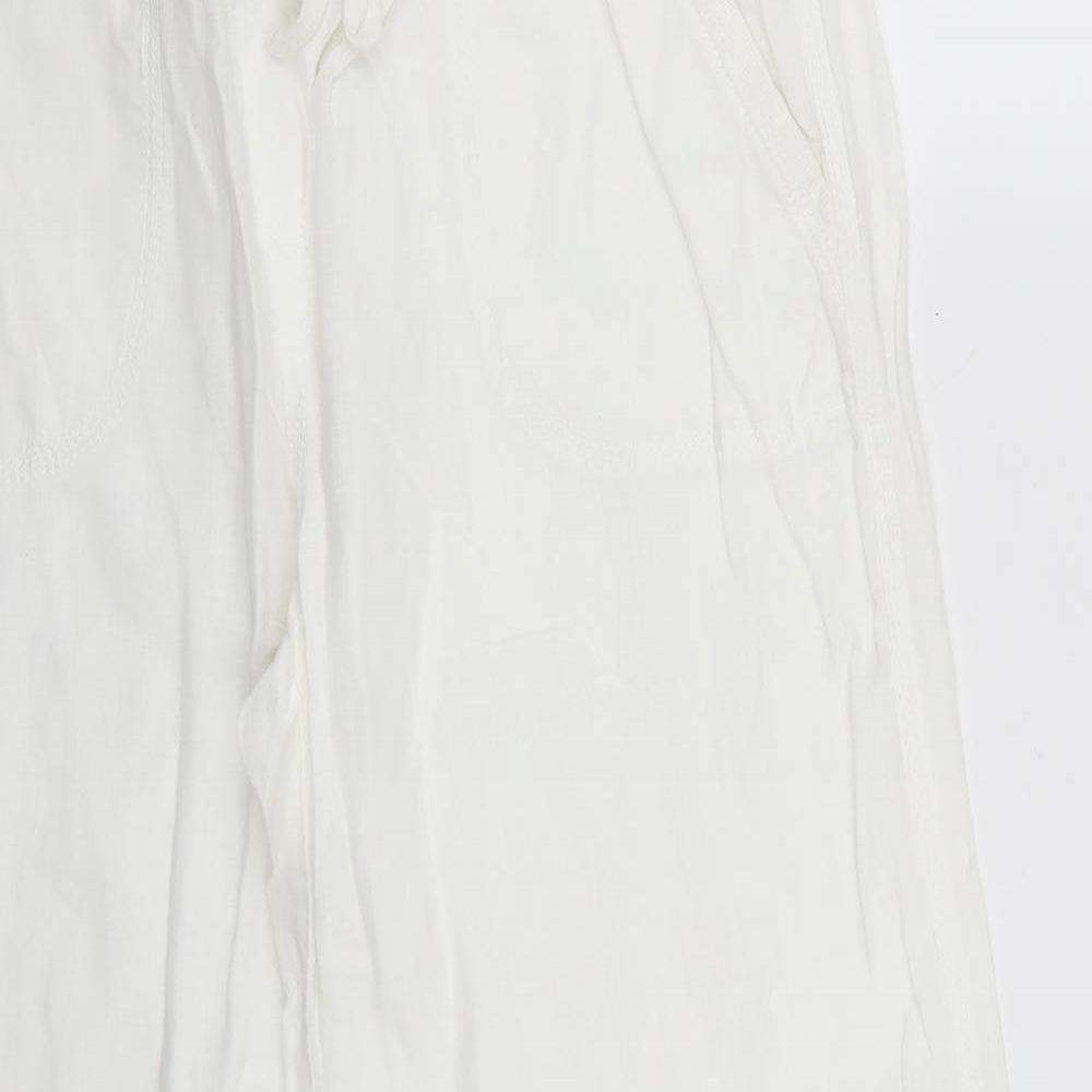 NEXT Womens White   Trousers  Size 14 L28 in