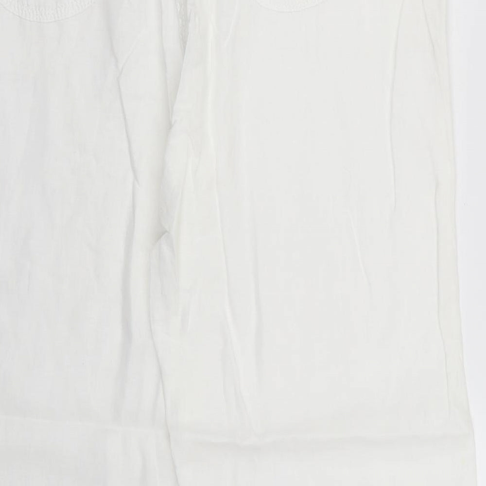 NEXT Womens White   Trousers  Size 14 L28 in