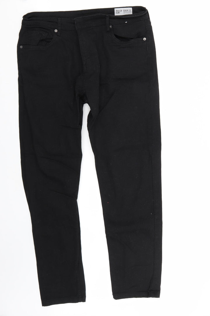 Denim & Co. Womens Black Straight Jeans Size 34 L30 in