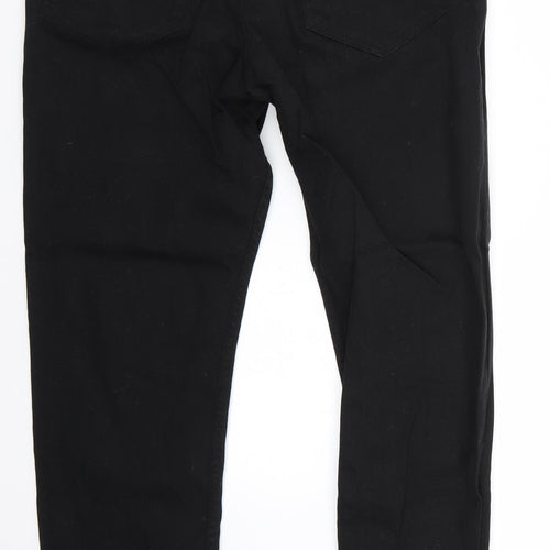Denim & Co. Womens Black   Straight Jeans Size 34 L30 in