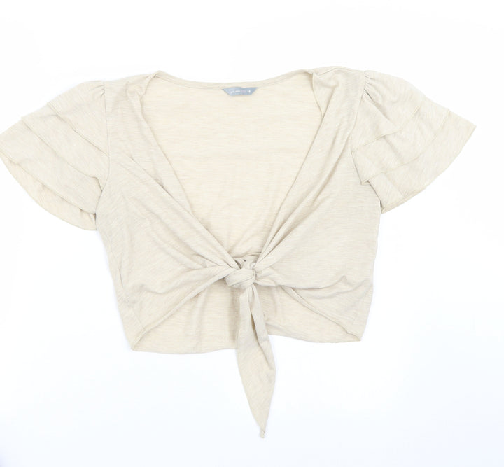 Per Una Womens Beige Cardigan Jumper Size 14
