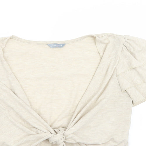 Per Una Womens Beige   Cardigan Jumper Size 14