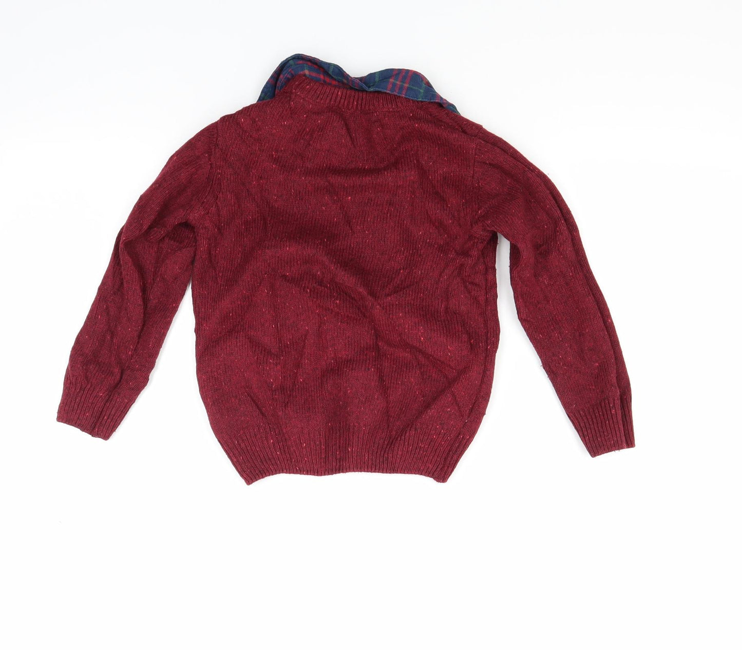 NEXT Boys Red  Knit Pullover Jumper Size 3-4 Years