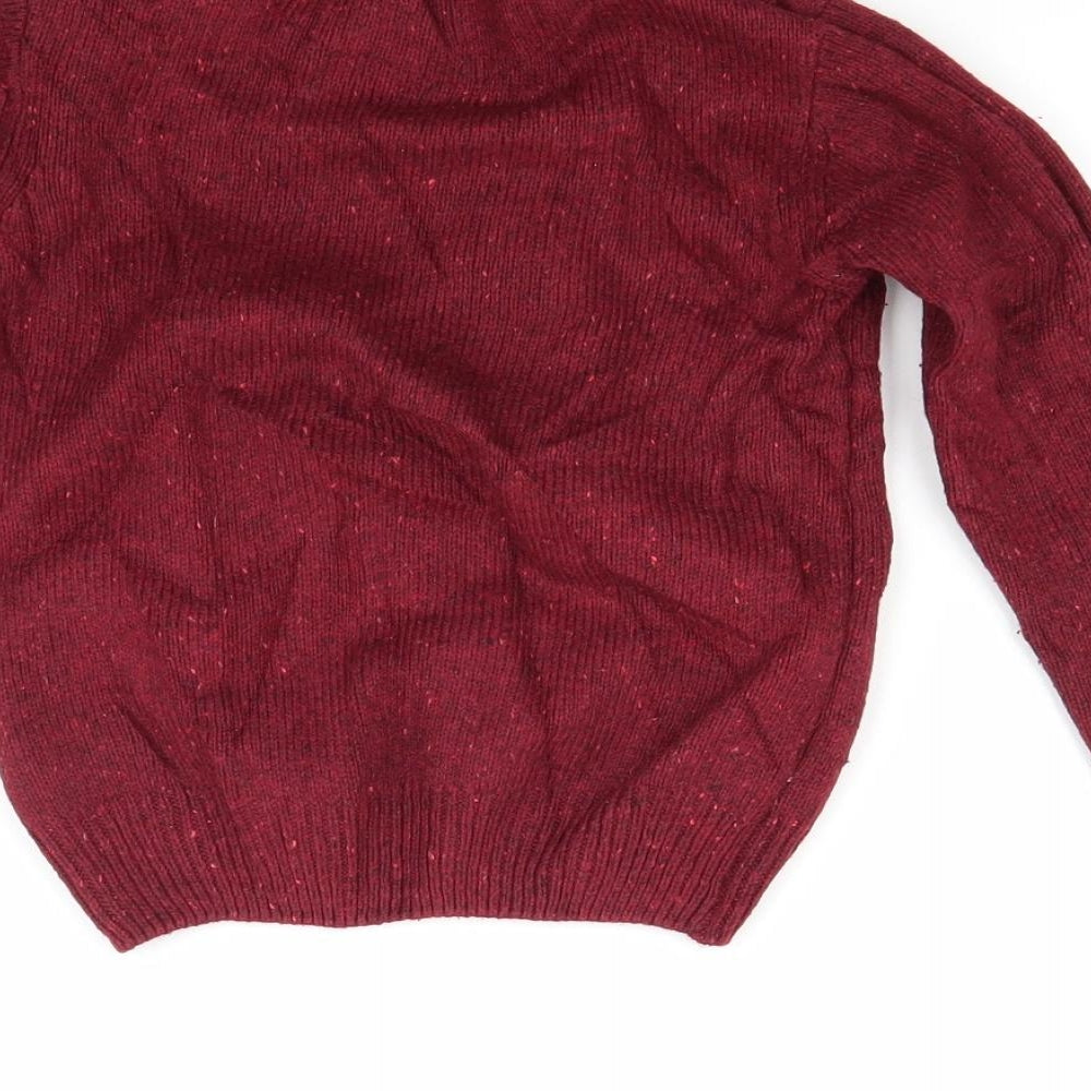 NEXT Boys Red  Knit Pullover Jumper Size 3-4 Years