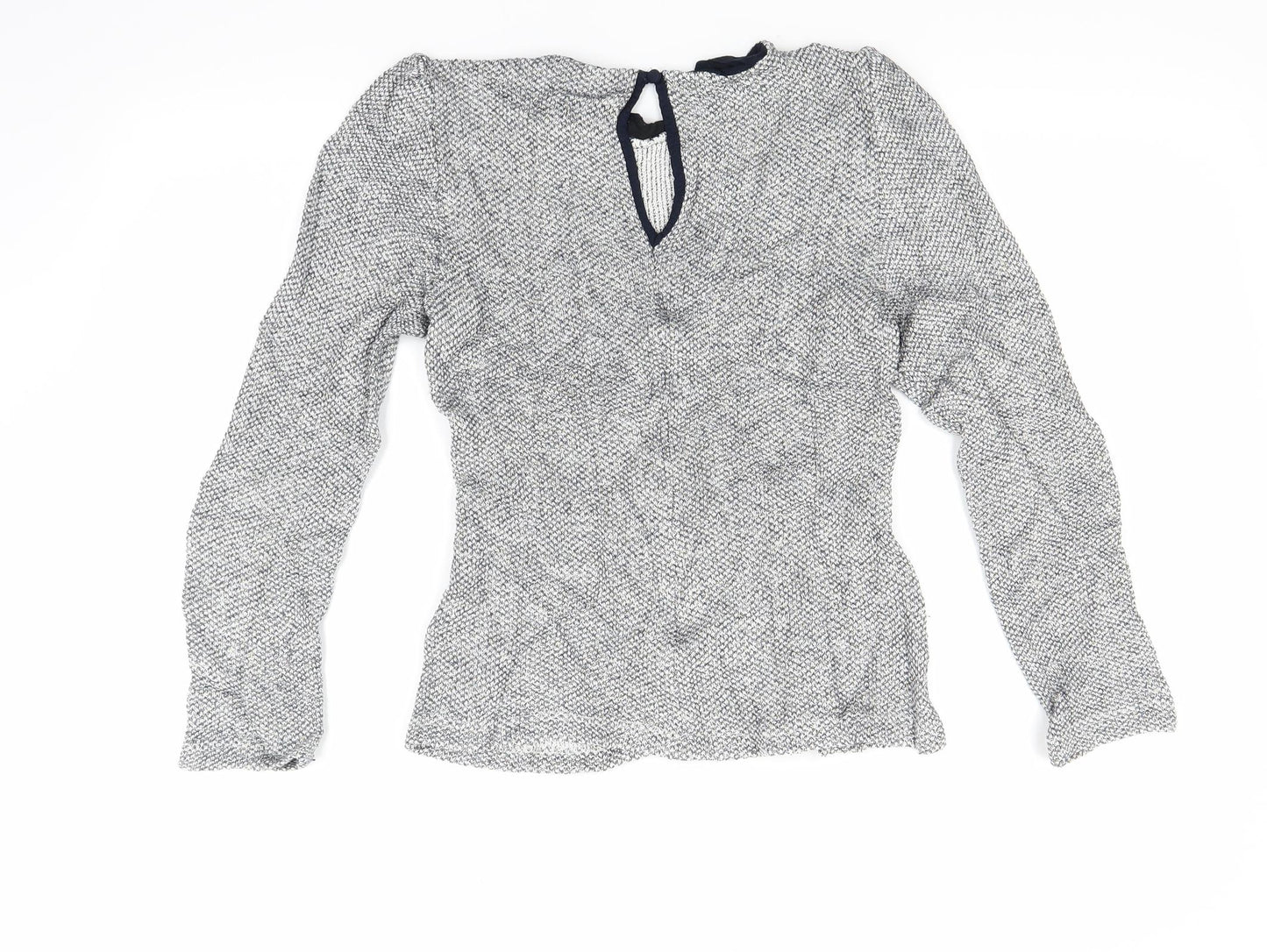 Zara Womens Silver  Knit Pullover Jumper Size XS