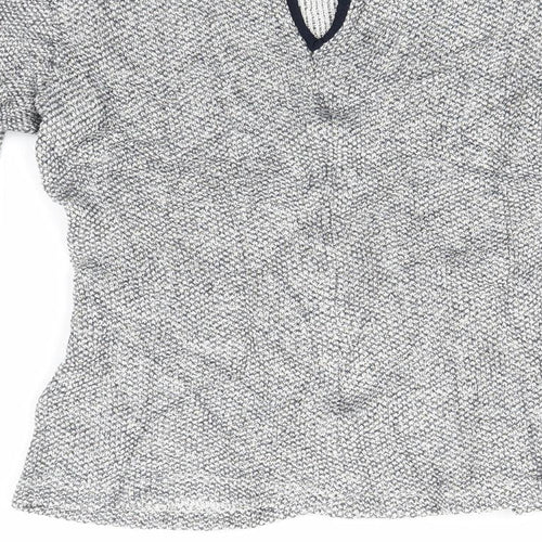 Zara Womens Silver  Knit Pullover Jumper Size XS