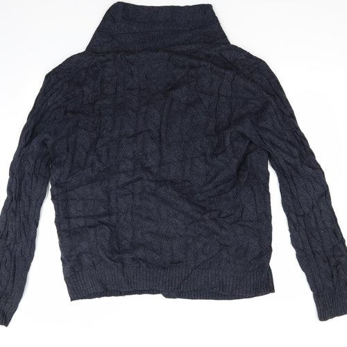 Abercrombie & Fitch Mens Blue  Knit Cardigan Jumper Size L