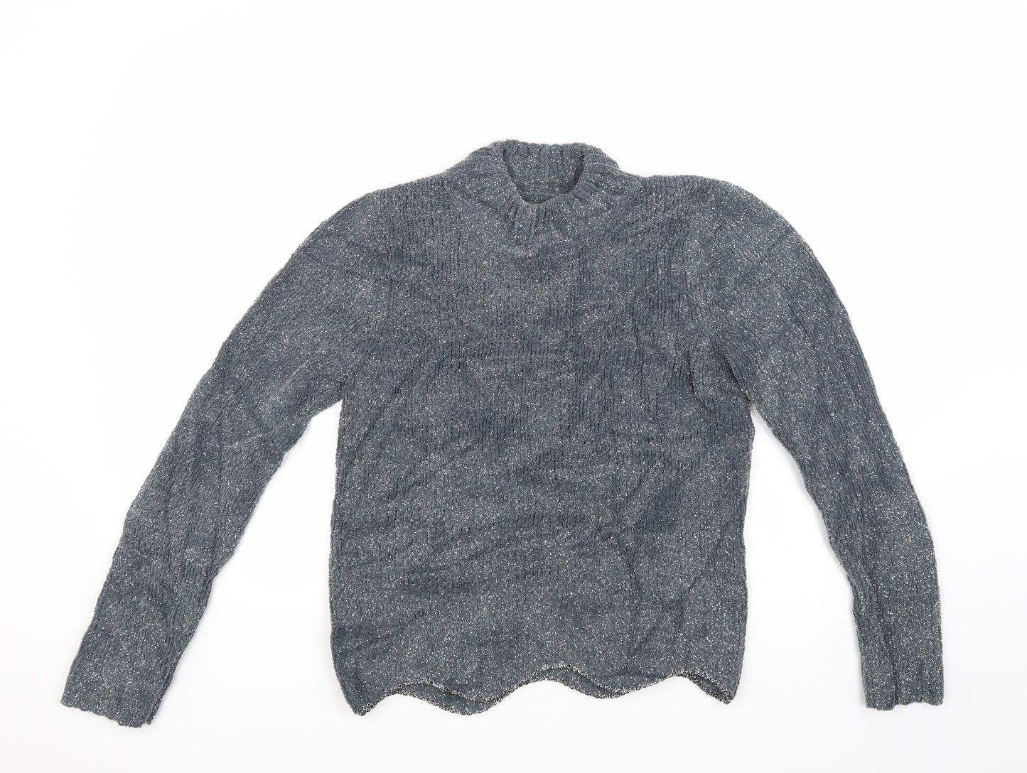 Oasis Womens Grey  Knit Pullover Jumper Size S