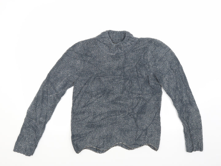 Oasis Womens Grey  Knit Pullover Jumper Size S