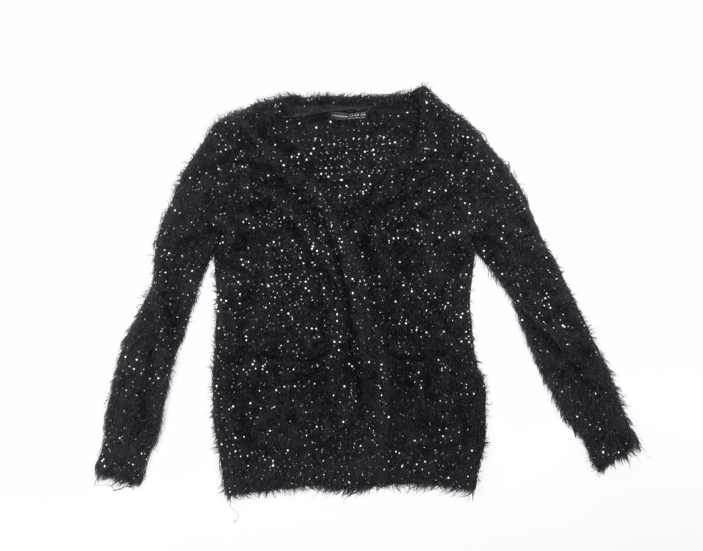 Atmosphere Womens Black  Knit Cardigan Jumper Size 8