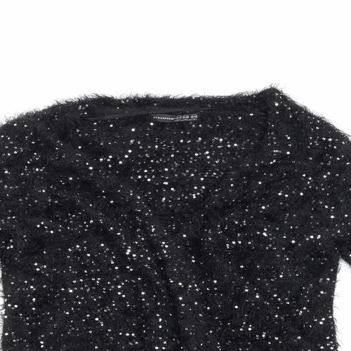 Atmosphere Womens Black  Knit Cardigan Jumper Size 8