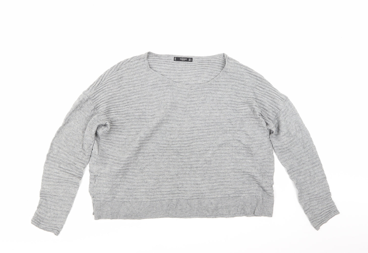 Mango Womens Grey  Knit Pullover Jumper Size M