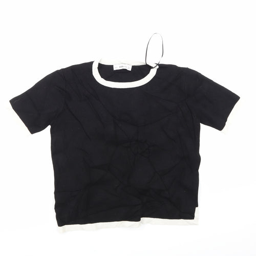 Zara Womens Black  Knit Pullover Jumper Size S