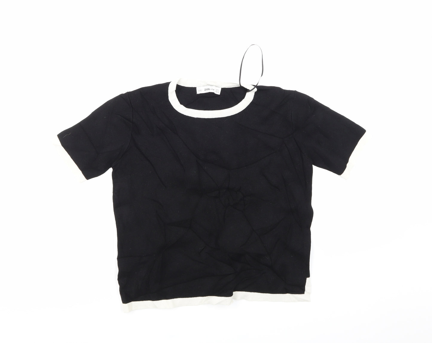 Zara Womens Black  Knit Pullover Jumper Size S