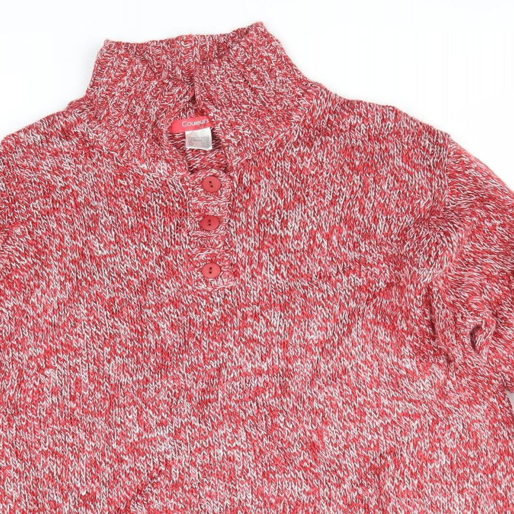 Couleurs Womens Red  Knit Pullover Jumper Size 16
