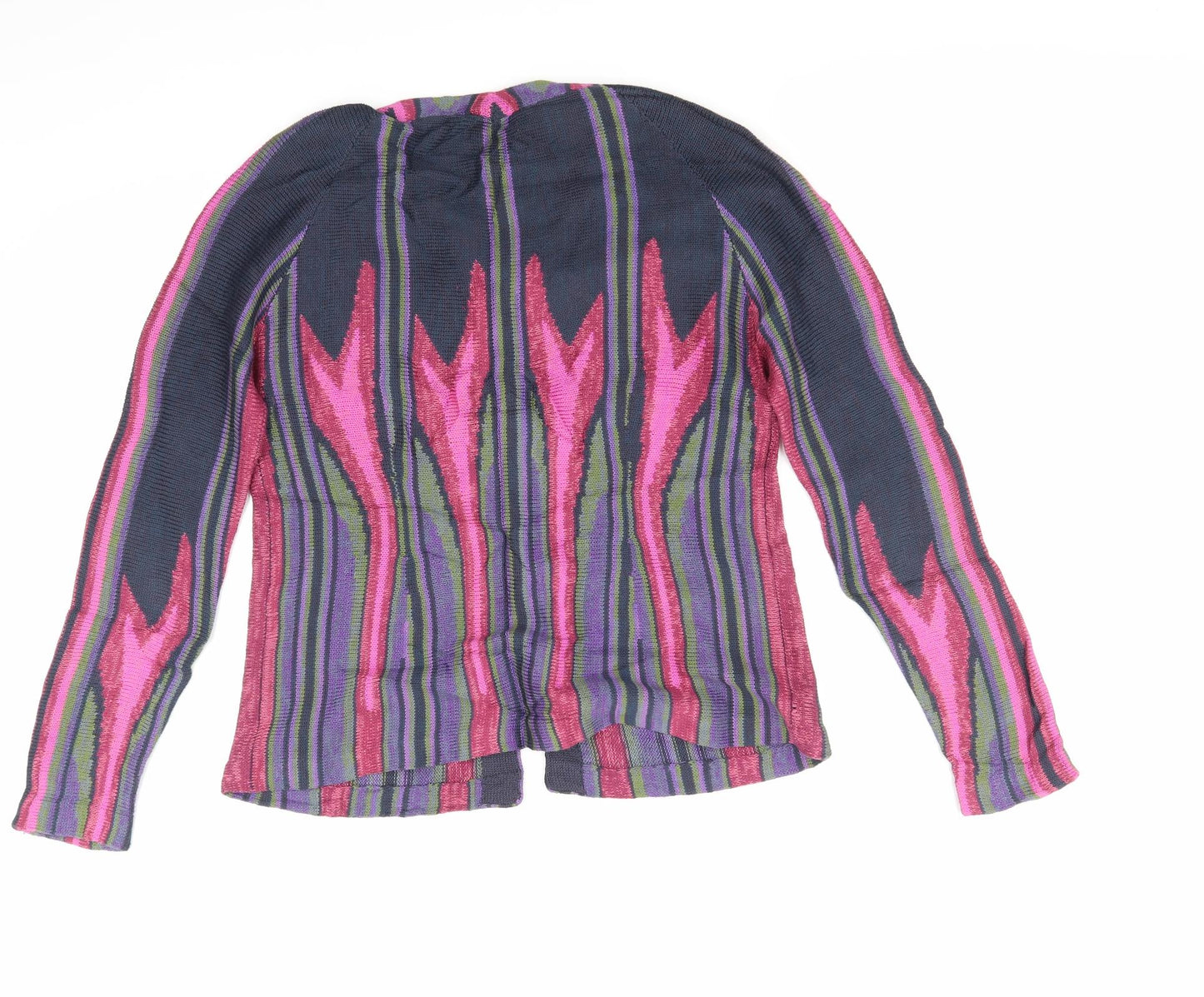 Andes Womens Multicoloured Striped Knit Cardigan Jumper Size M