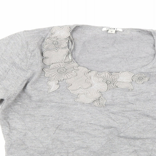 text Womens Grey   Pullover Jumper Size S