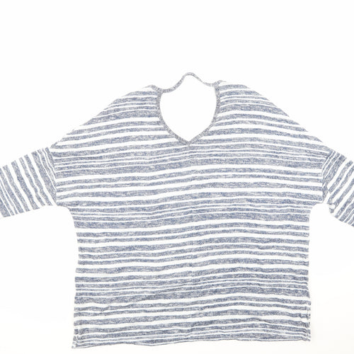 TU Womens Blue Striped  Pullover Jumper Size 18