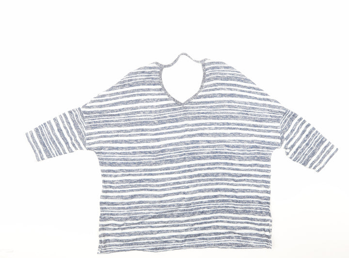 TU Womens Blue Striped  Pullover Jumper Size 18