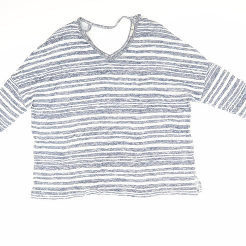 TU Womens Blue Striped  Pullover Jumper Size 18
