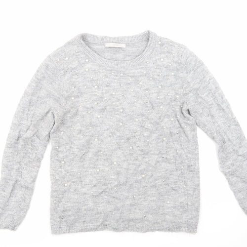George Womens Grey  Knit Pullover Jumper Size S