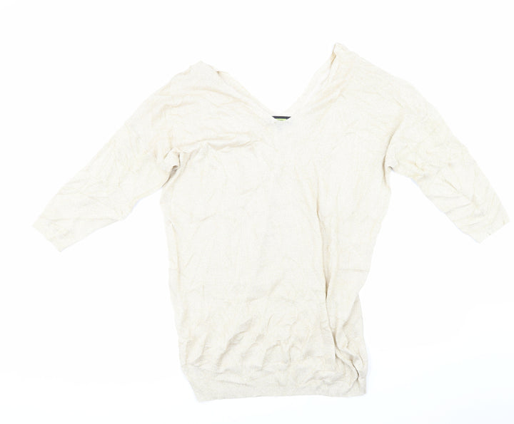 NEXT Womens Gold   Pullover Jumper Size 18