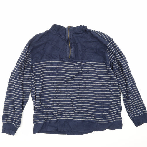 Sand Stone Womens Blue Striped  Full Zip Jumper Size XL