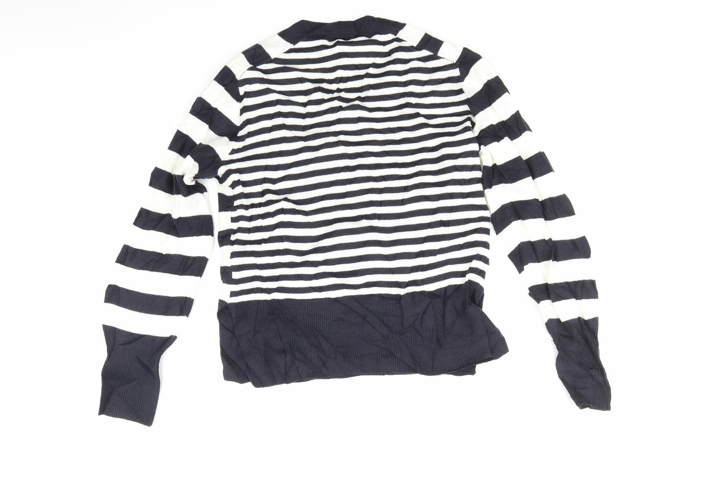 NEXT Womens White Striped  Pullover Jumper Size XS
