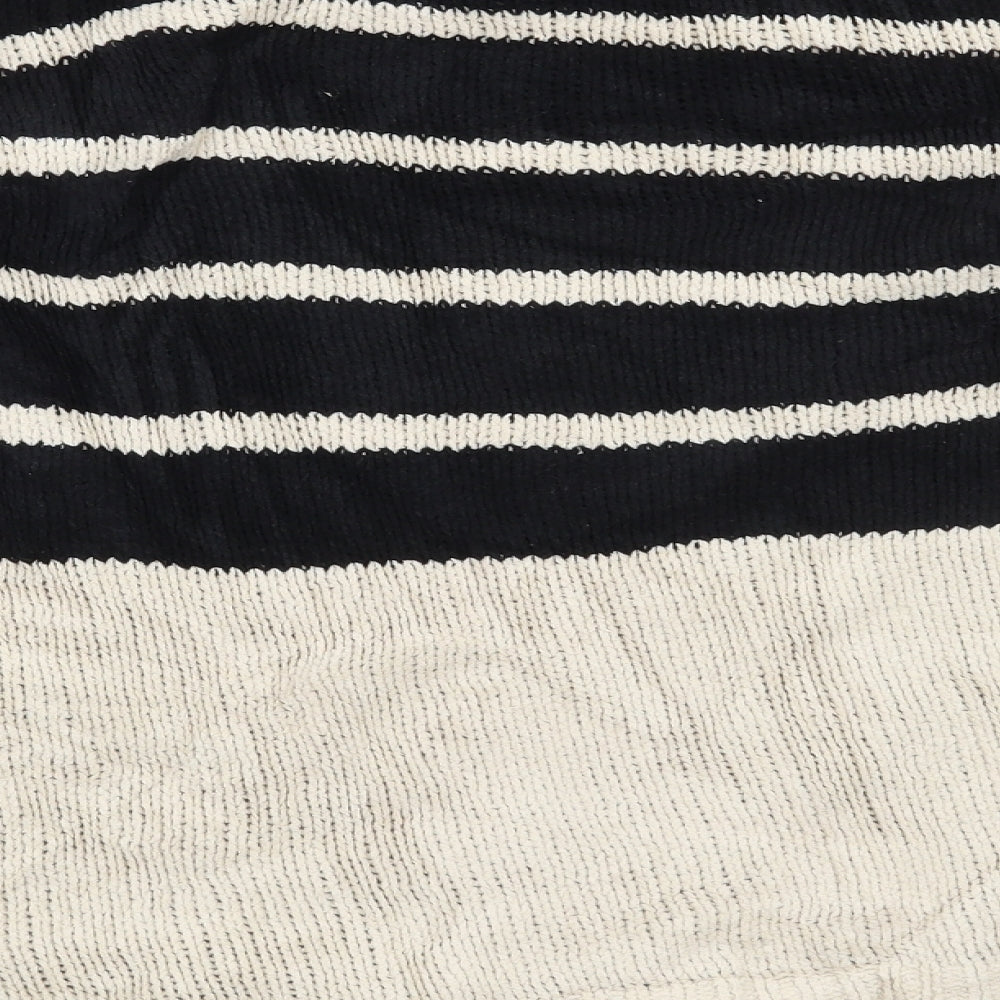 M&Co Womens Black Striped  Pullover Jumper Size 18