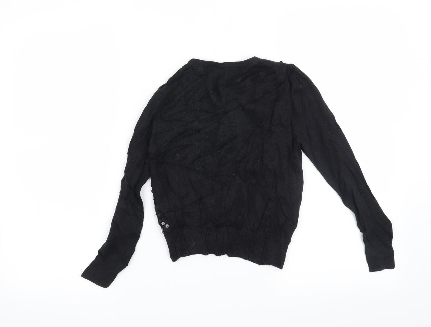 Blue Zoo Girls Black   Cardigan Jumper Size 7-8 Years