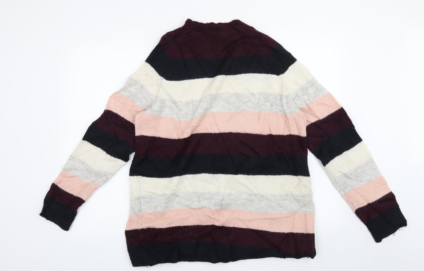 Dorothy Perkins Womens Pink Striped  Pullover Jumper Size 14