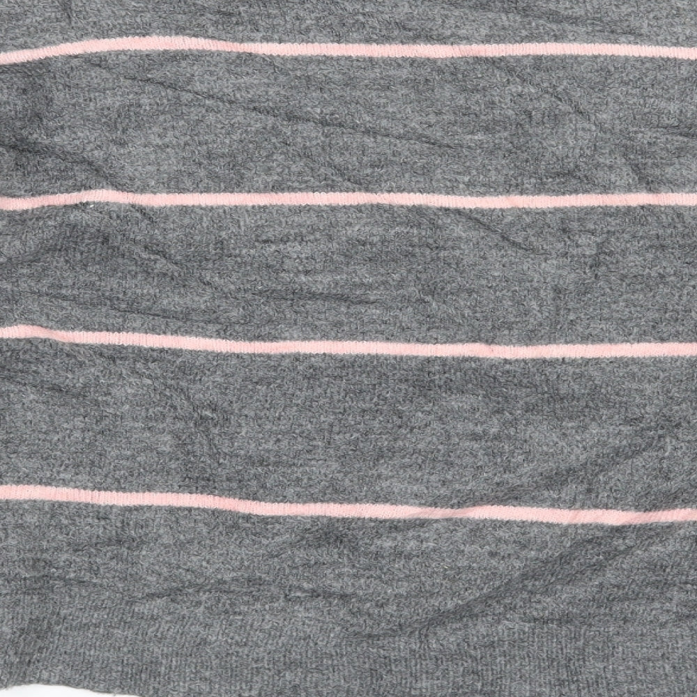 H&M Womens Grey Striped  Pullover Jumper Size S