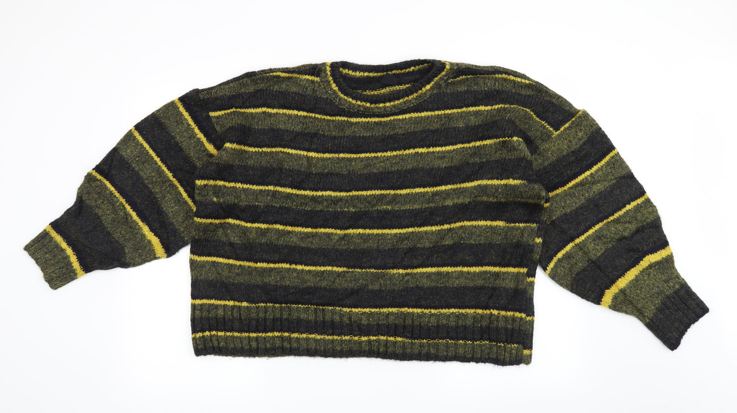 Urban Outfitters Womens Green Striped  Pullover Jumper Size M