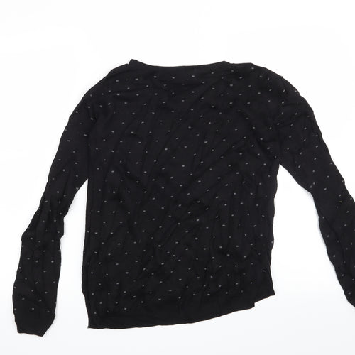 Mango Womens Black Polka Dot  Pullover Jumper Size S
