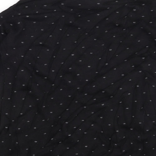 Mango Womens Black Polka Dot  Pullover Jumper Size S
